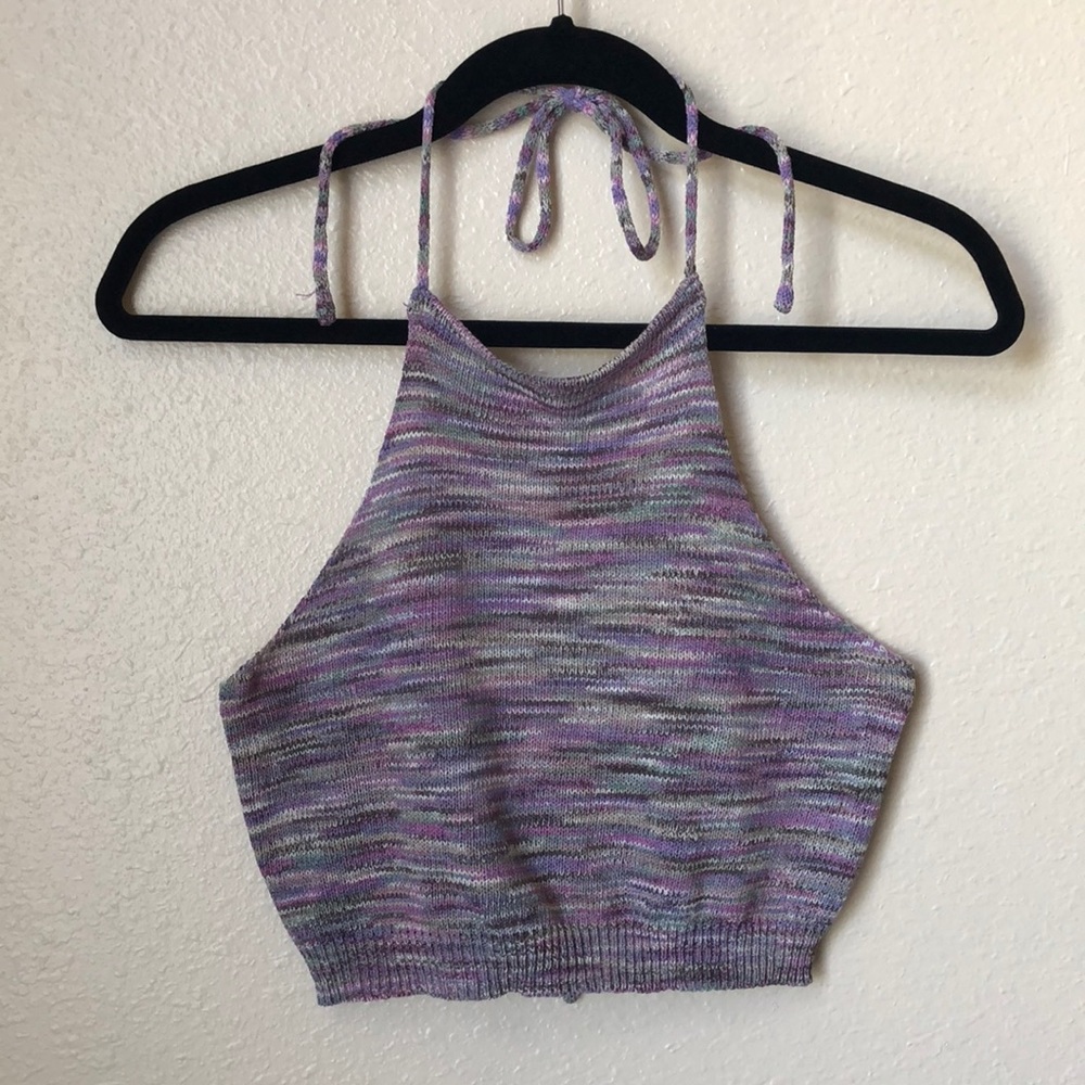Tobi Knitted Halter Crop